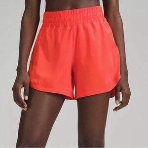 Lululemon NWT Track That High-Rise Lined Short 5" Solar Orange